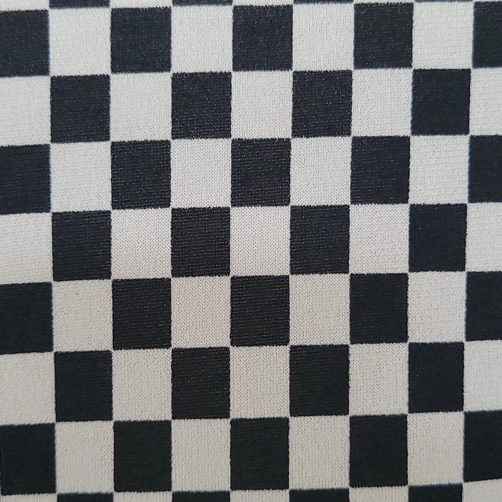 Black & White Checkered Button-Up Shirt - Women